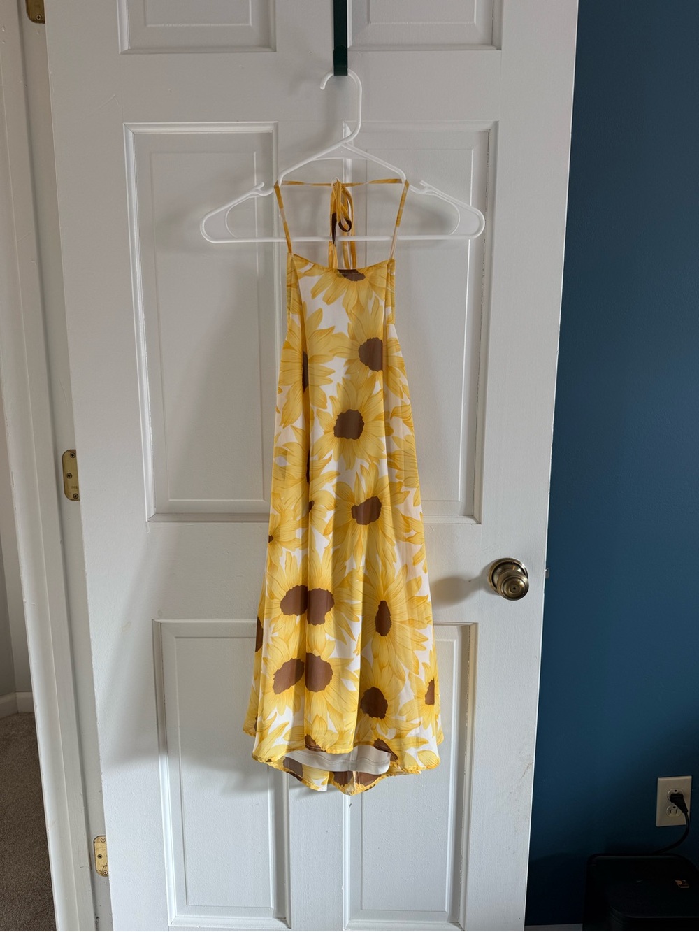 Show Me Your MuMu Yellow Sunflower Halter Mini Dress